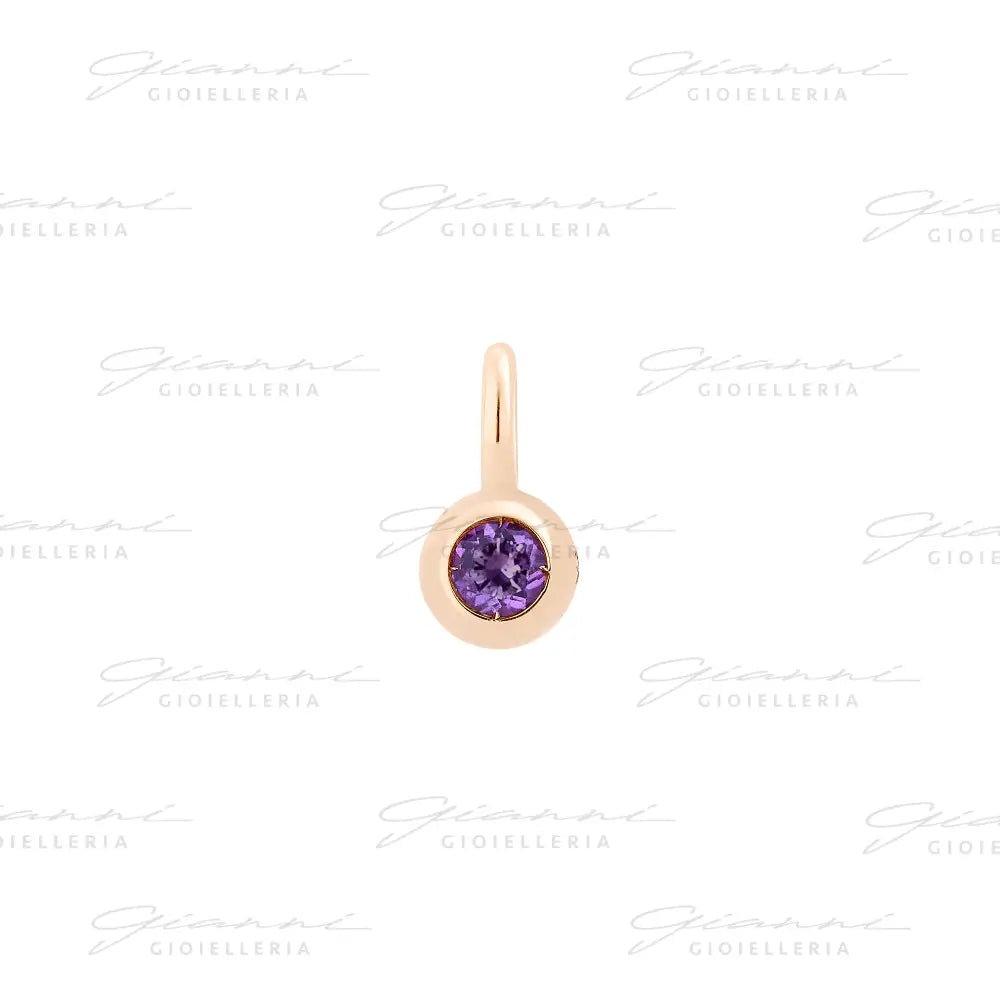 Ciondolo Dodo - Bollicine oro rosa & ametista Charm