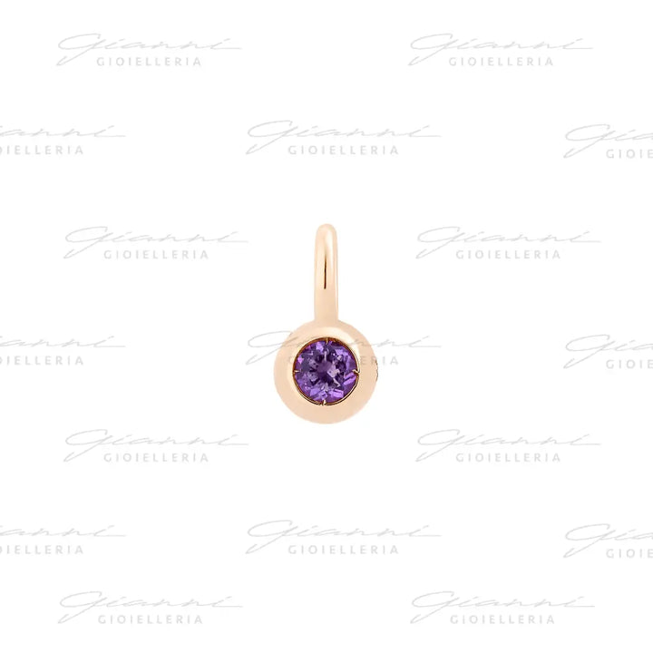 Ciondolo Dodo - Bollicine oro rosa & ametista Charm