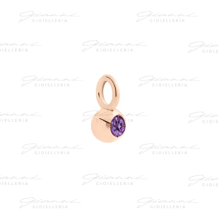 Ciondolo Dodo - Bollicine oro rosa & ametista Charm