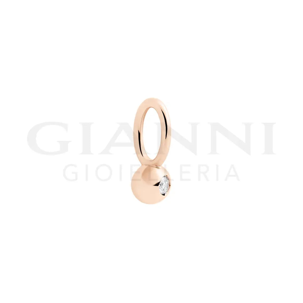 Ciondolo DoDo - Bollicine Oro Rosa & Diamante Bianco Charm