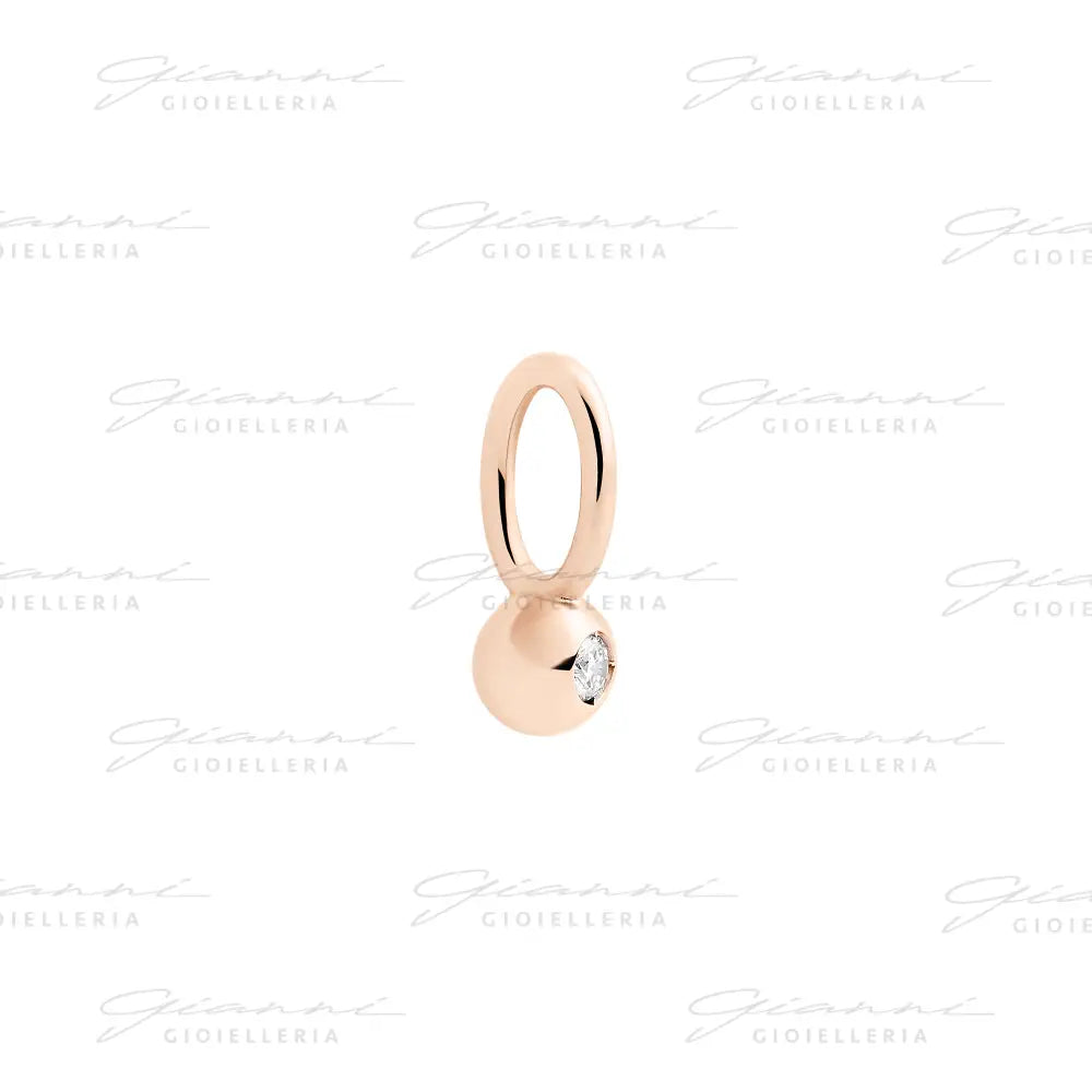 Ciondolo DoDo - Bollicine Oro Rosa & Diamante Bianco Charm