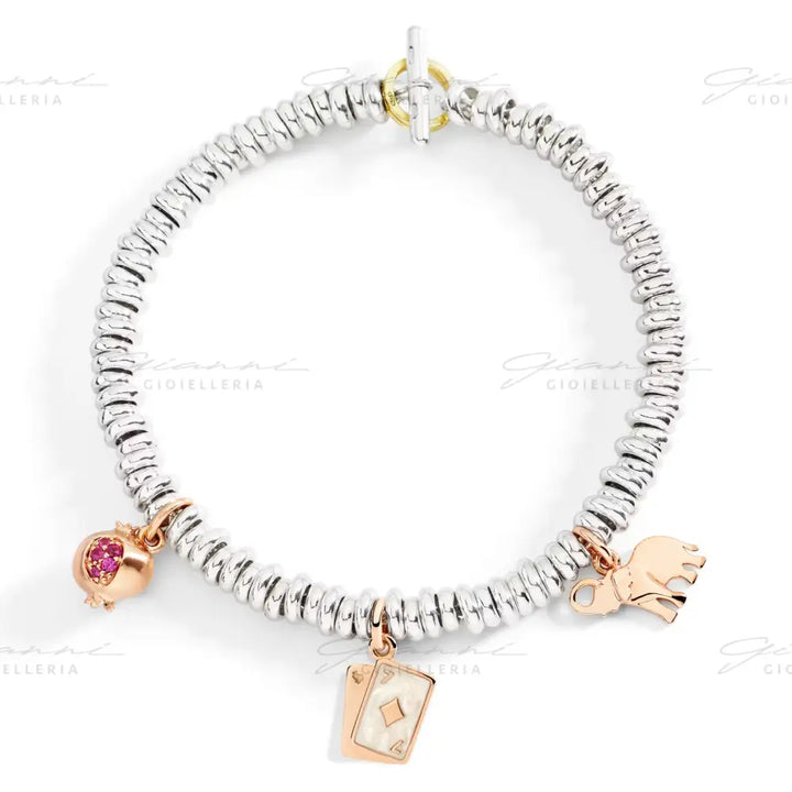 Ciondolo DoDo - Carte Oro Rosa e Smalto Charm