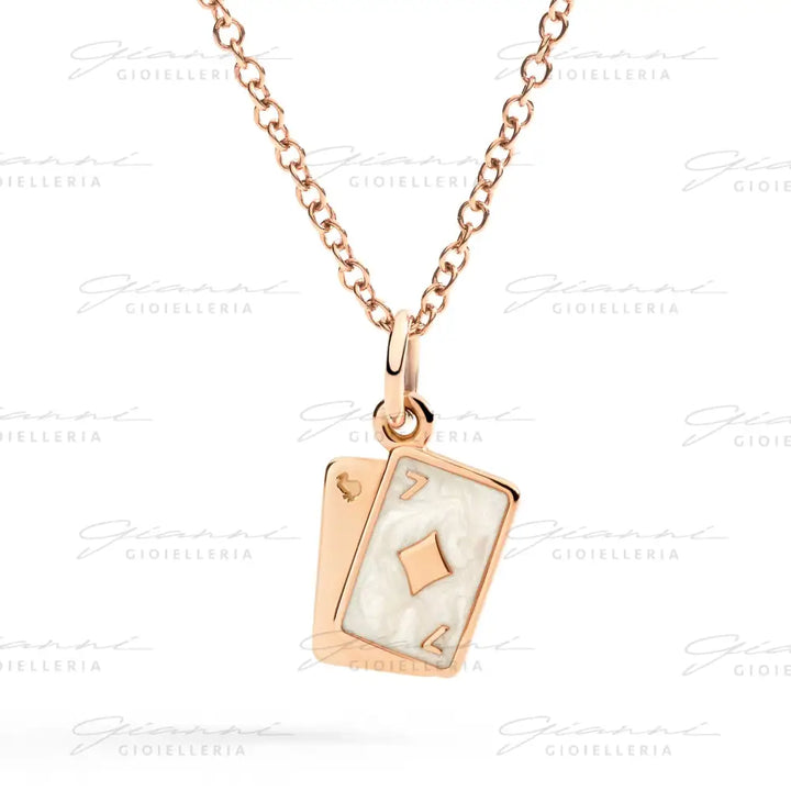 Ciondolo DoDo - Carte Oro Rosa e Smalto Charm