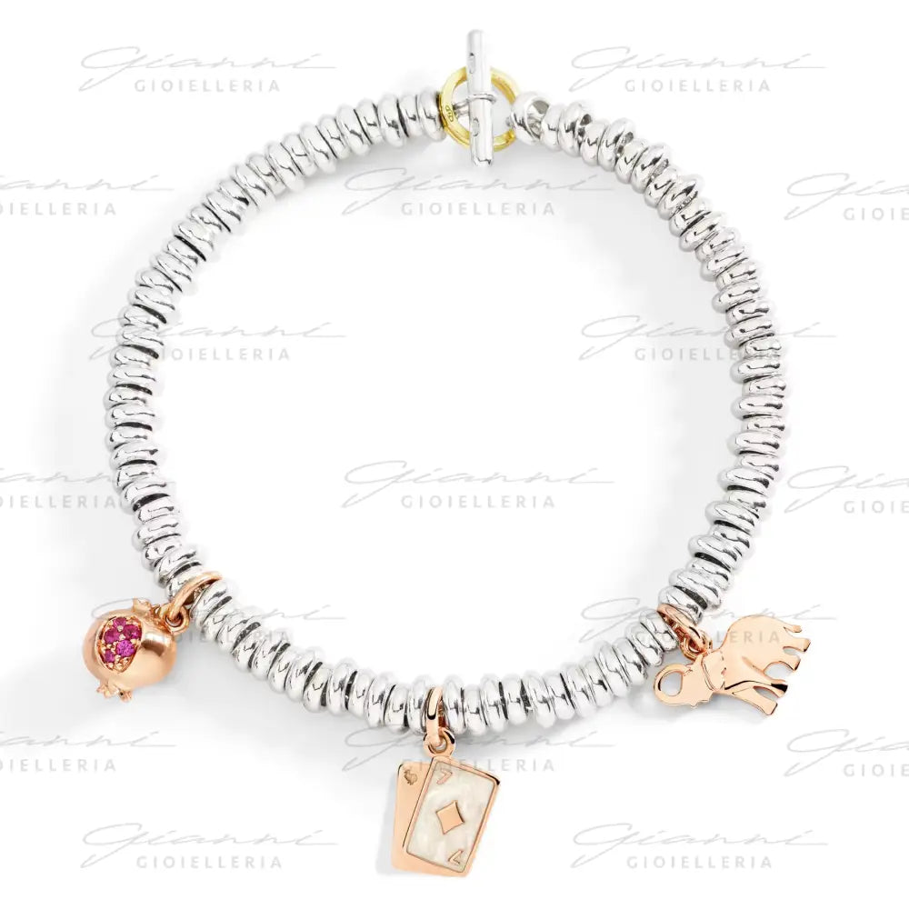 Ciondolo DoDo - Carte Oro Rosa e Smalto Charm