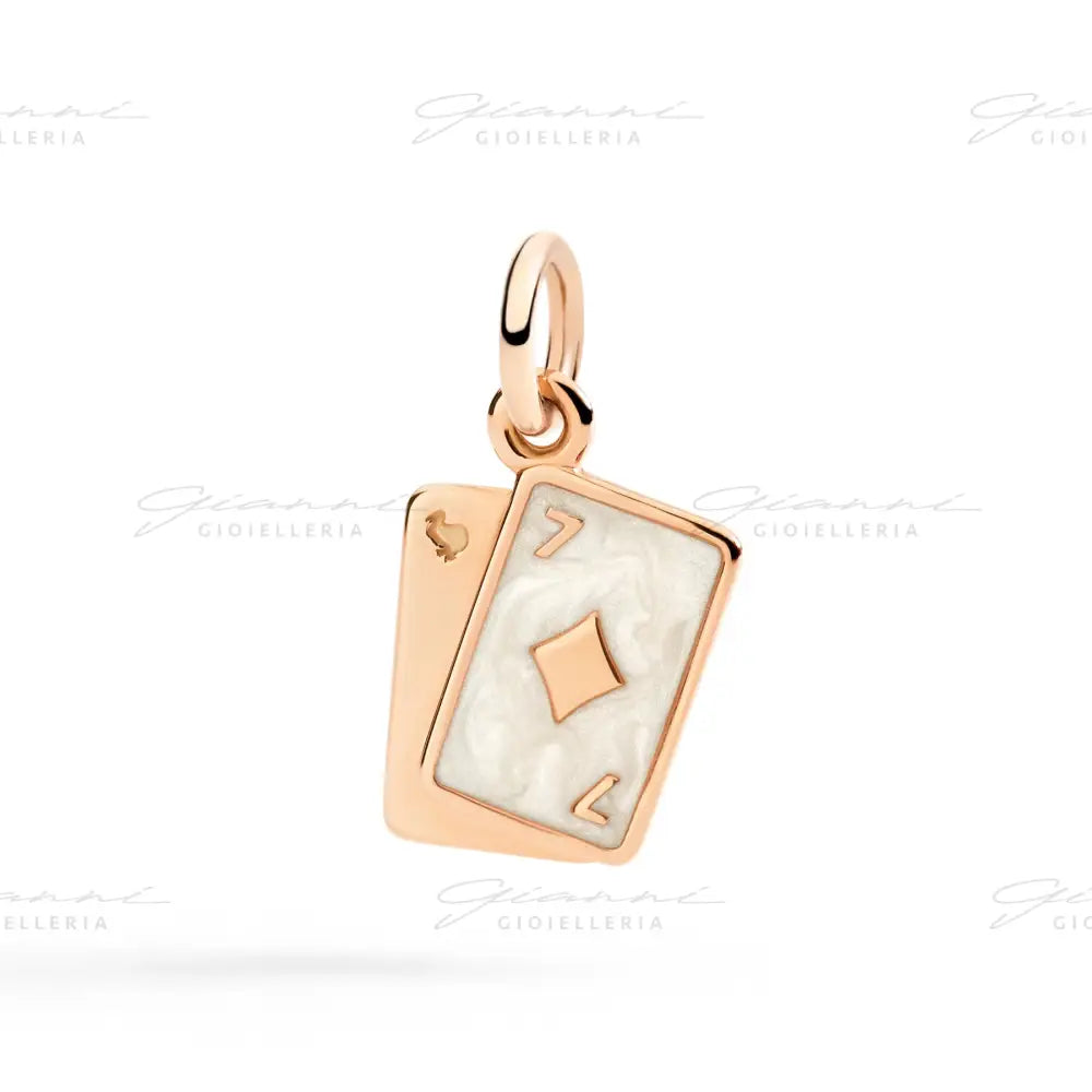 Ciondolo DoDo - Carte Oro Rosa e Smalto Charm