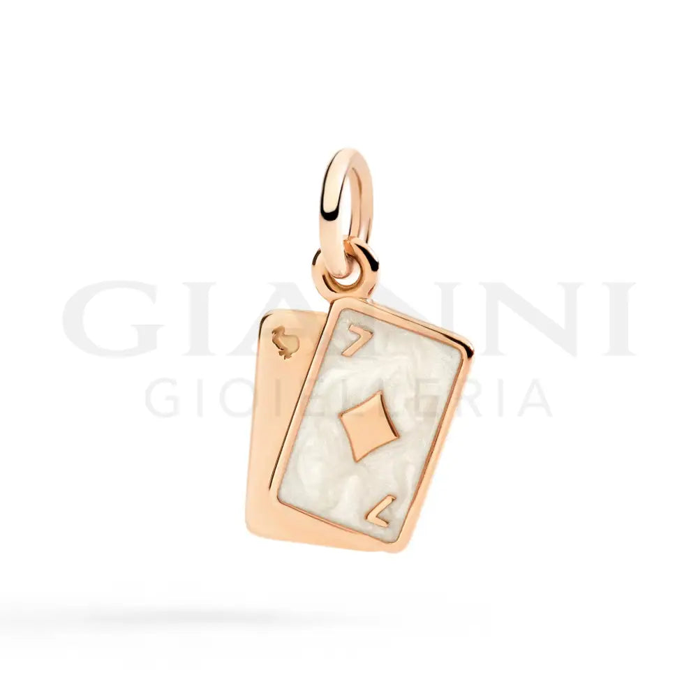 Ciondolo DoDo - Carte Oro Rosa e Smalto Charm