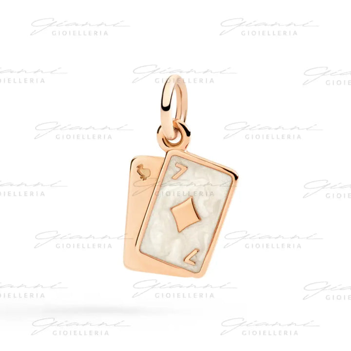 Ciondolo DoDo - Carte Oro Rosa e Smalto Charm