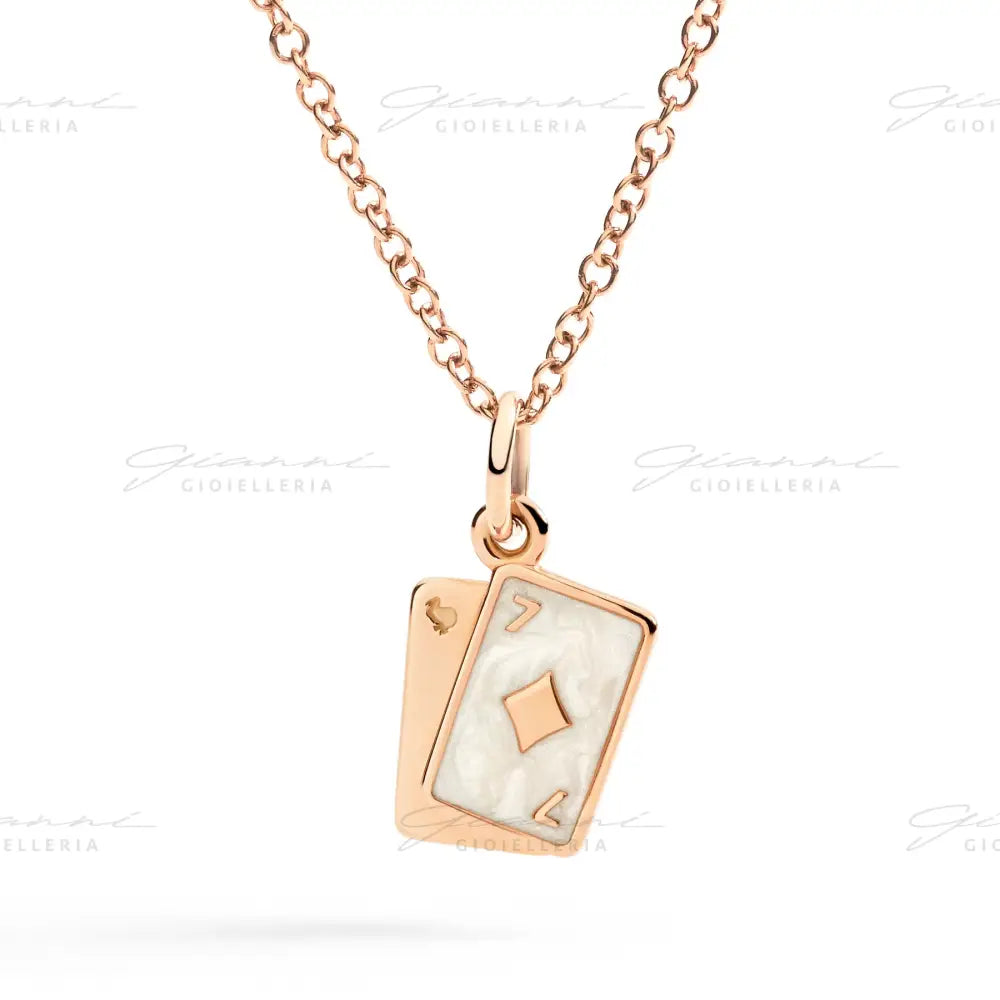 Ciondolo DoDo - Carte Oro Rosa e Smalto Charm