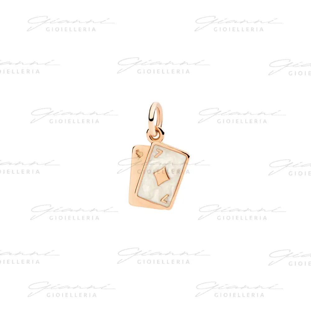 Ciondolo Dodo - Carte oro rosa & smalto Charm