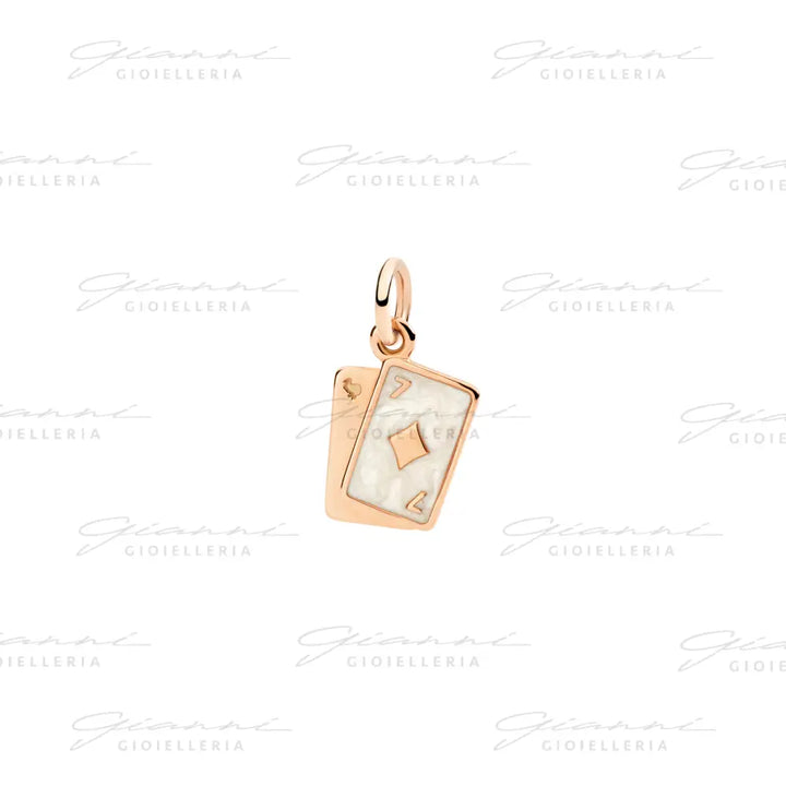 Ciondolo Dodo - Carte oro rosa & smalto Charm