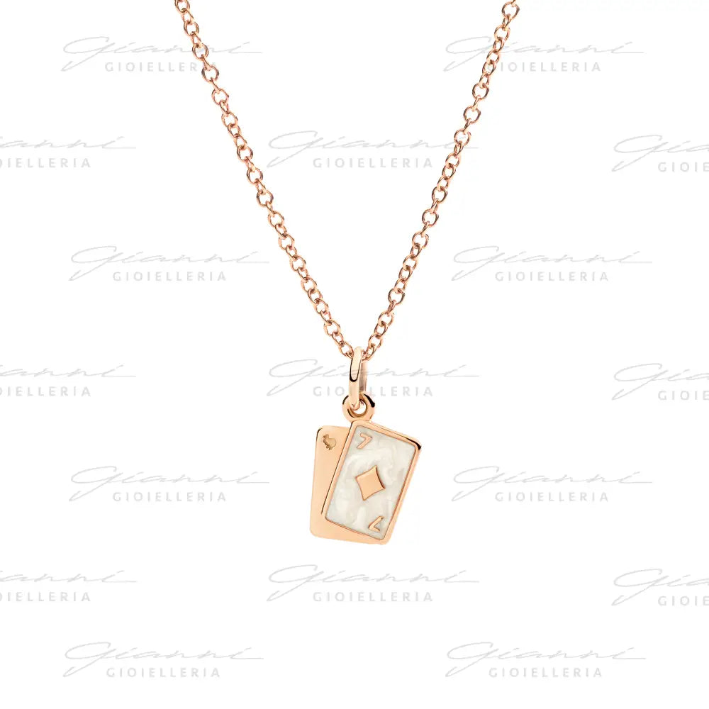 Ciondolo Dodo - Carte oro rosa & smalto Charm