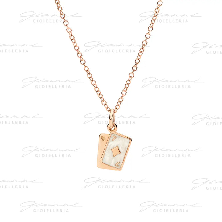 Ciondolo Dodo - Carte oro rosa & smalto Charm