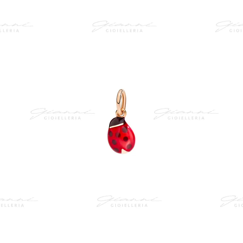 Ciondolo Dodo - Coccinella oro rosa & smalto Charm