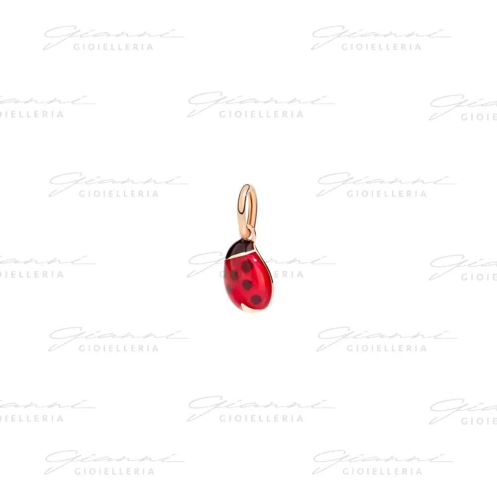 Ciondolo Dodo - Coccinella oro rosa & smalto Charm