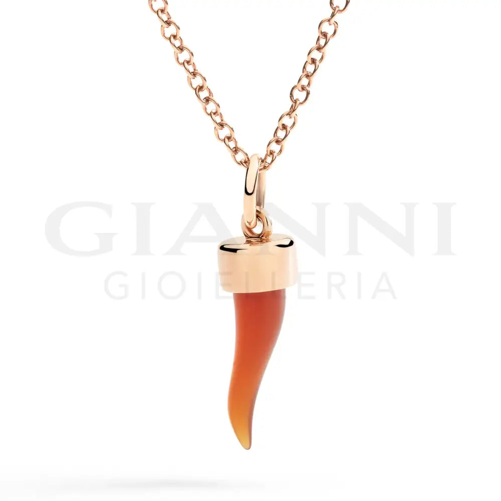 Ciondolo DoDo - Cornetto Oro Rosa & Corniola Charm