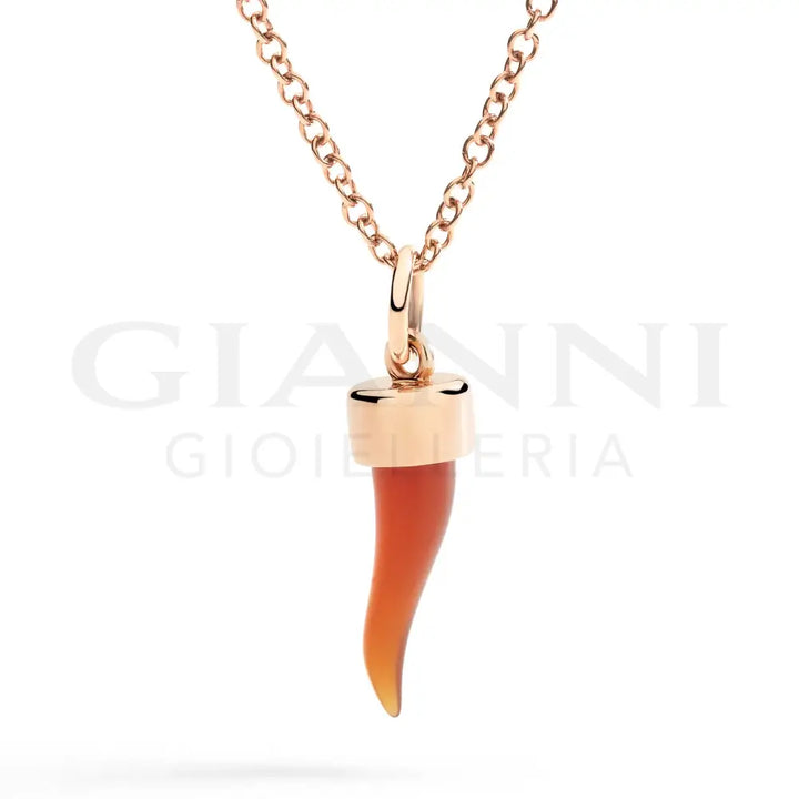 Ciondolo DoDo - Cornetto Oro Rosa & Corniola Charm