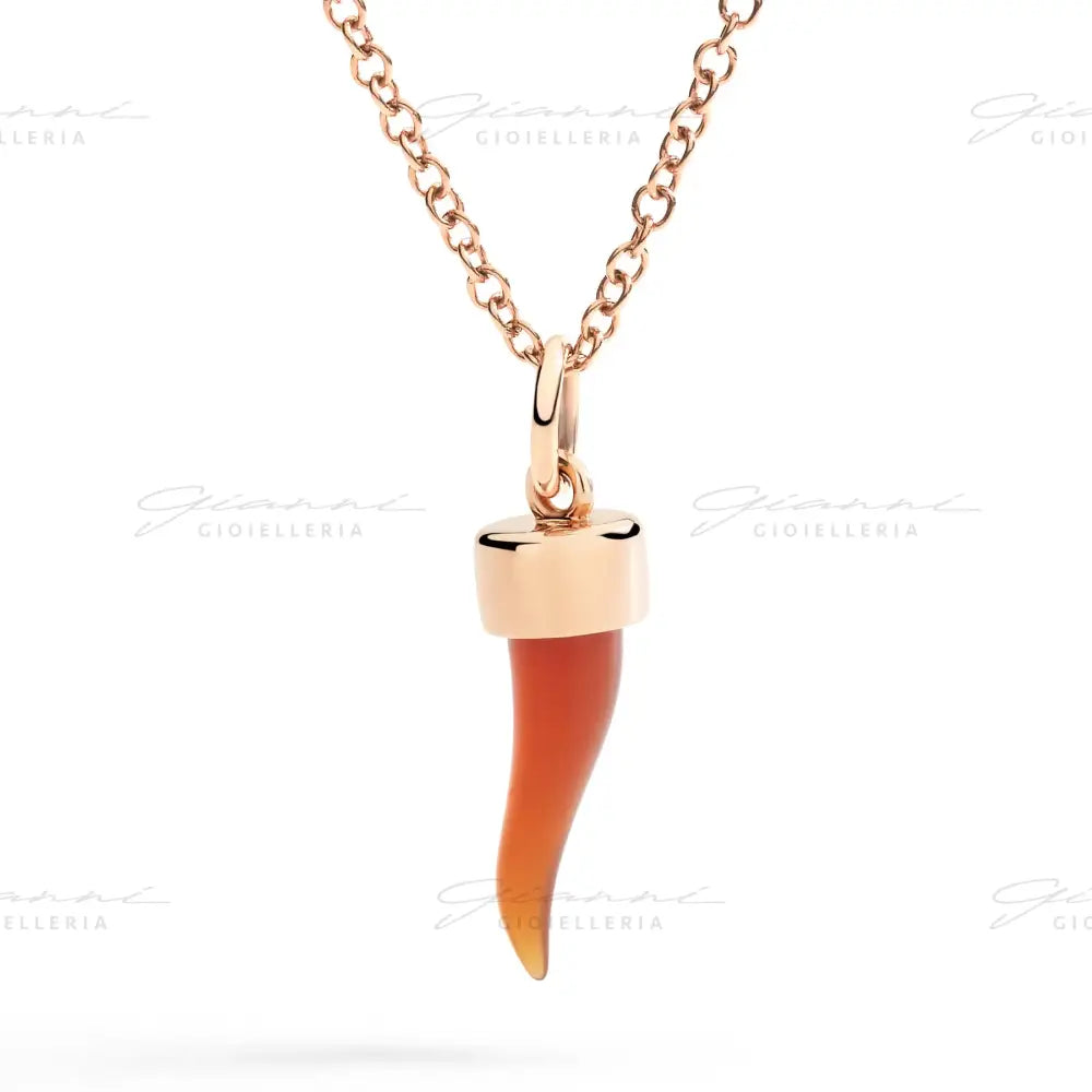 Ciondolo DoDo - Cornetto Oro Rosa & Corniola Charm