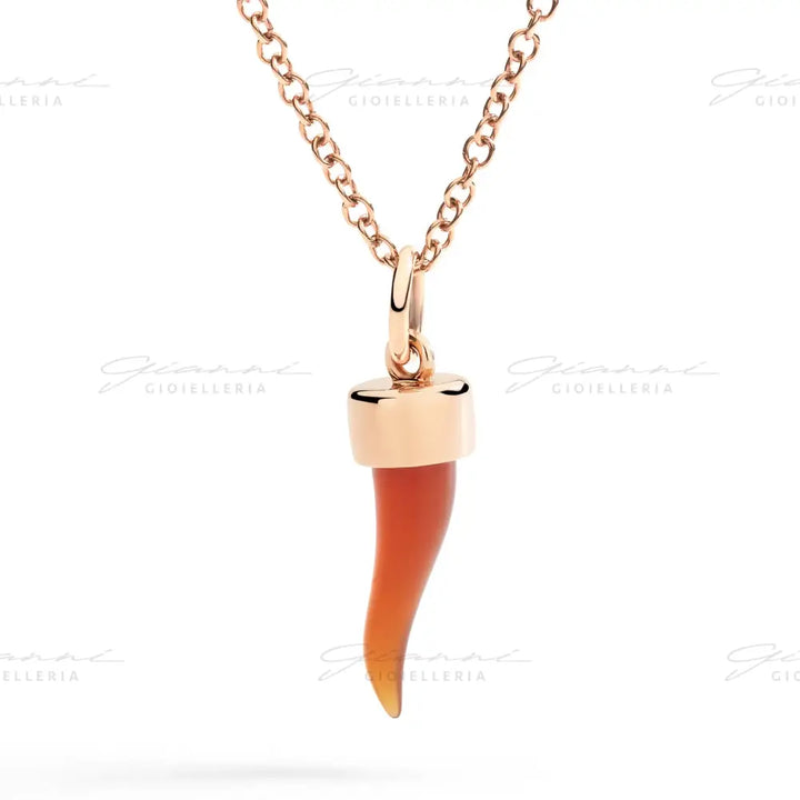Ciondolo DoDo - Cornetto Oro Rosa & Corniola Charm