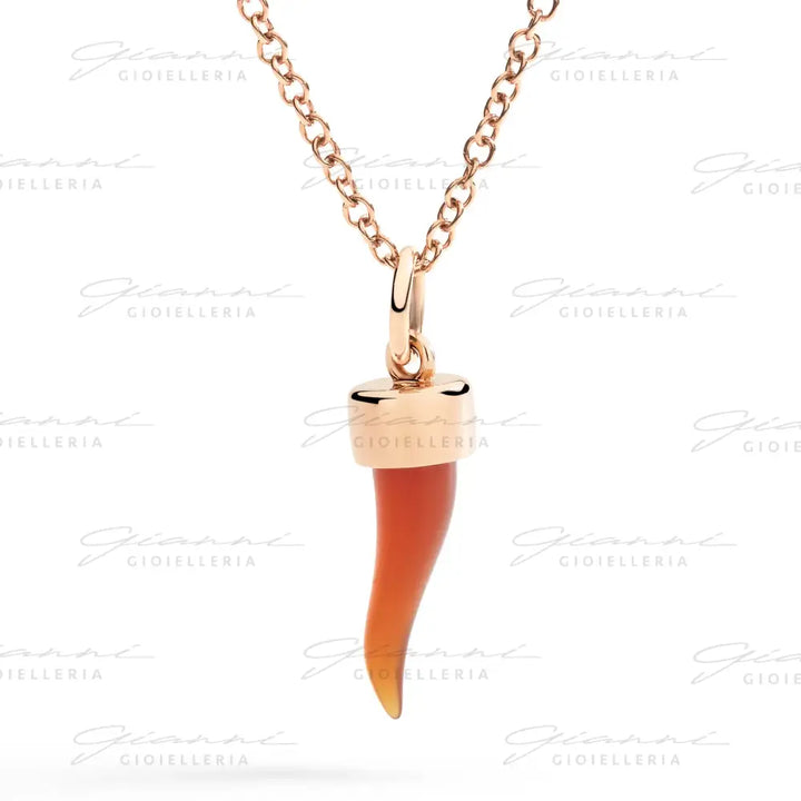 Ciondolo DoDo - Cornetto Oro Rosa & Corniola Charm