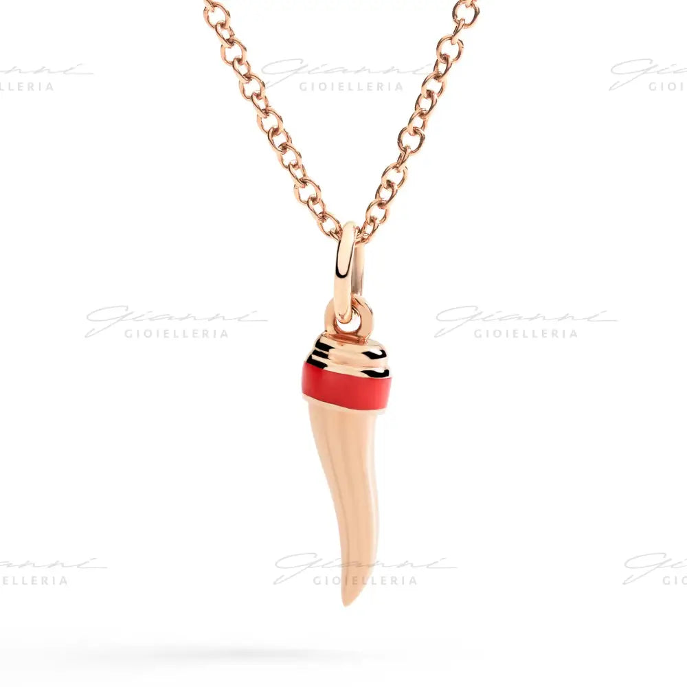 Ciondolo DoDo - Cornetto Oro Rosa & Smalto Charm