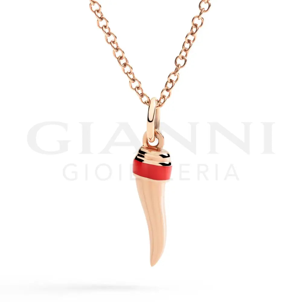 Ciondolo DoDo - Cornetto Oro Rosa & Smalto Charm