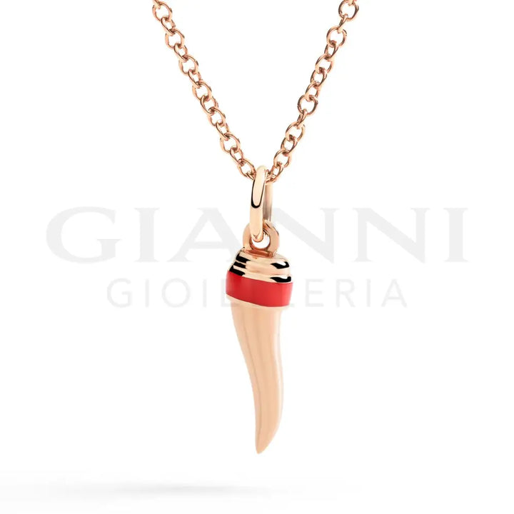 Ciondolo DoDo - Cornetto Oro Rosa & Smalto Charm