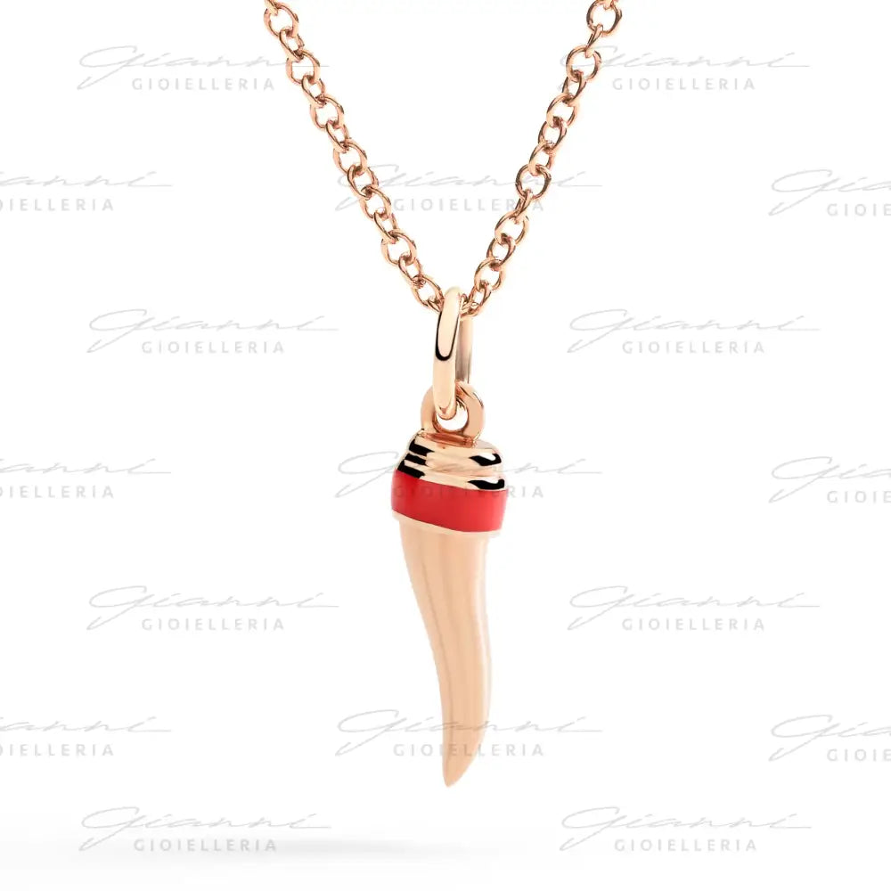 Ciondolo DoDo - Cornetto Oro Rosa & Smalto Charm