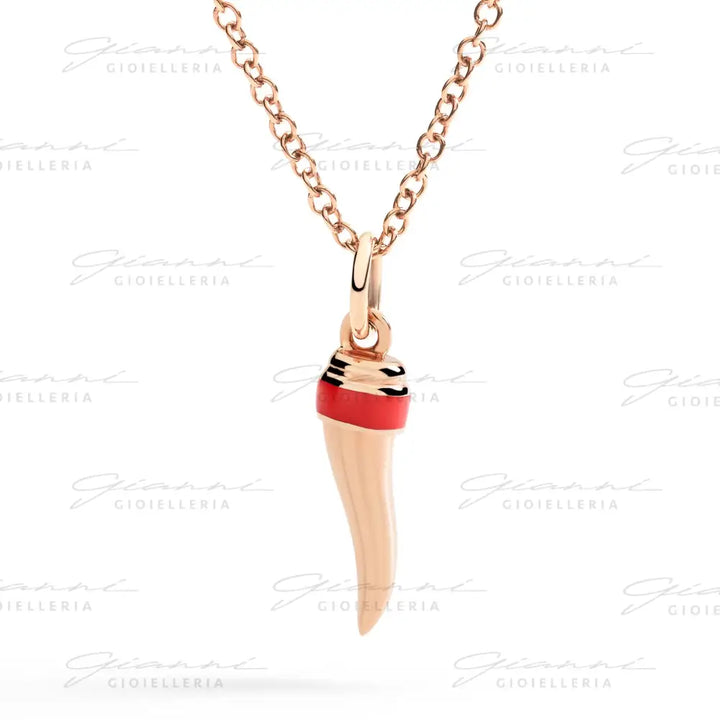 Ciondolo DoDo - Cornetto Oro Rosa & Smalto Charm