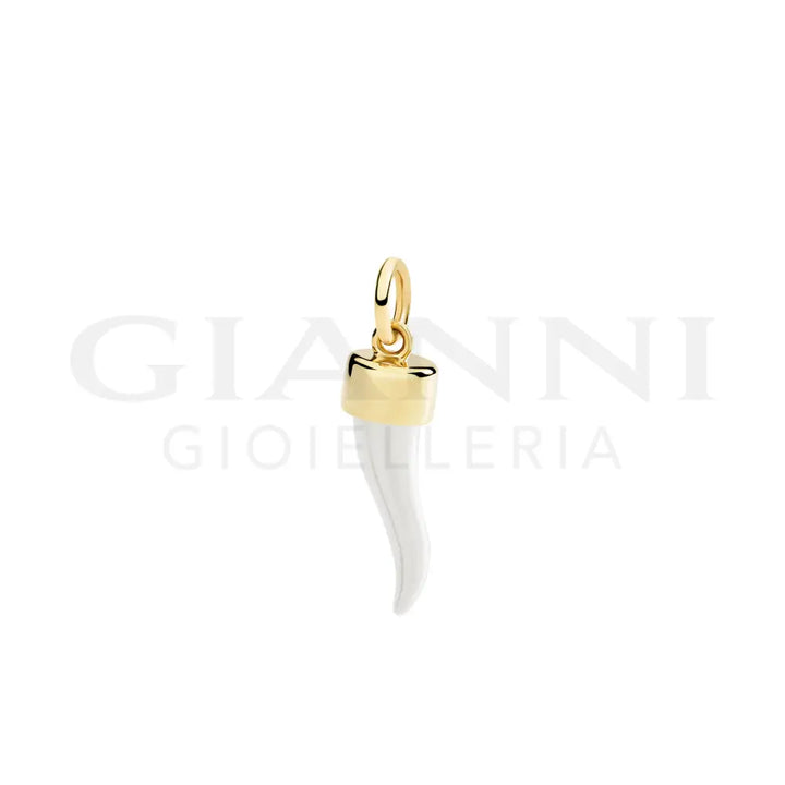 Ciondolo Dodo - Corno oro giallo & argento Charm
