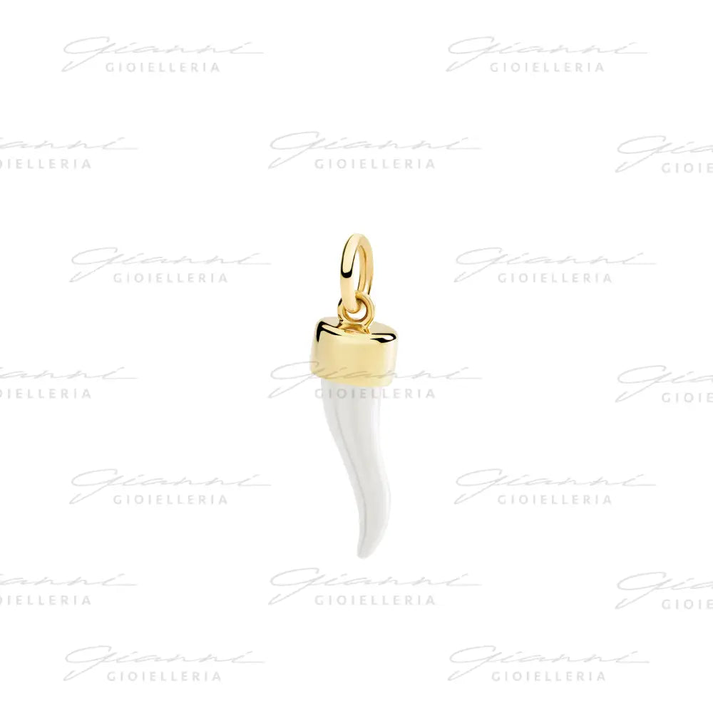 Ciondolo Dodo - Corno oro giallo & argento Charm