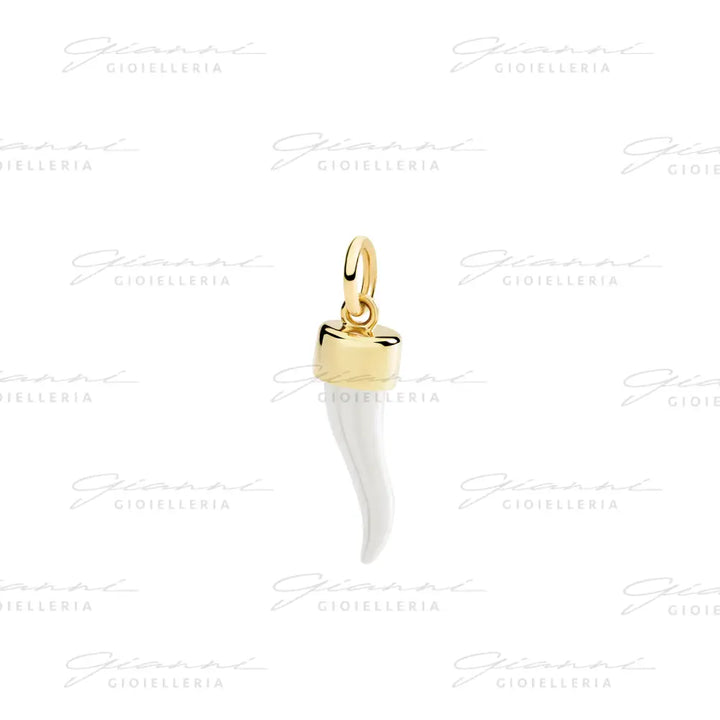 Ciondolo Dodo - Corno oro giallo & argento Charm
