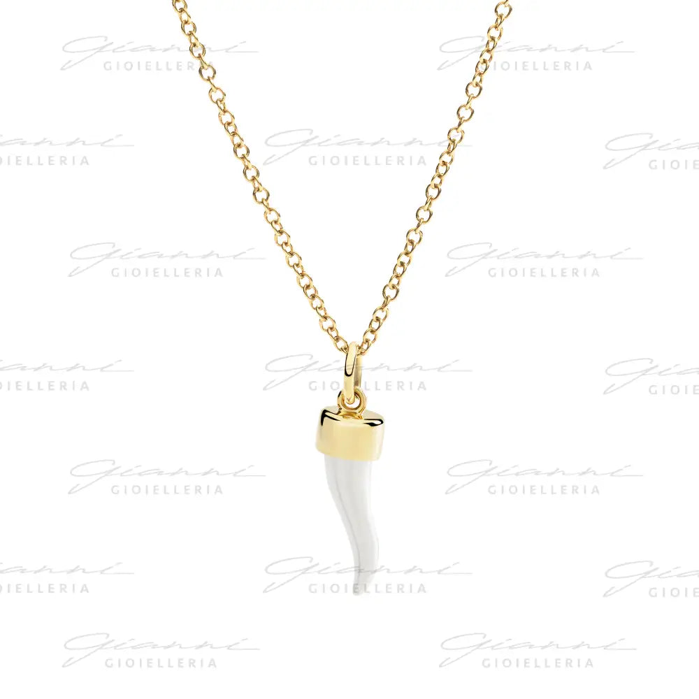 Ciondolo Dodo - Corno oro giallo & argento Charm