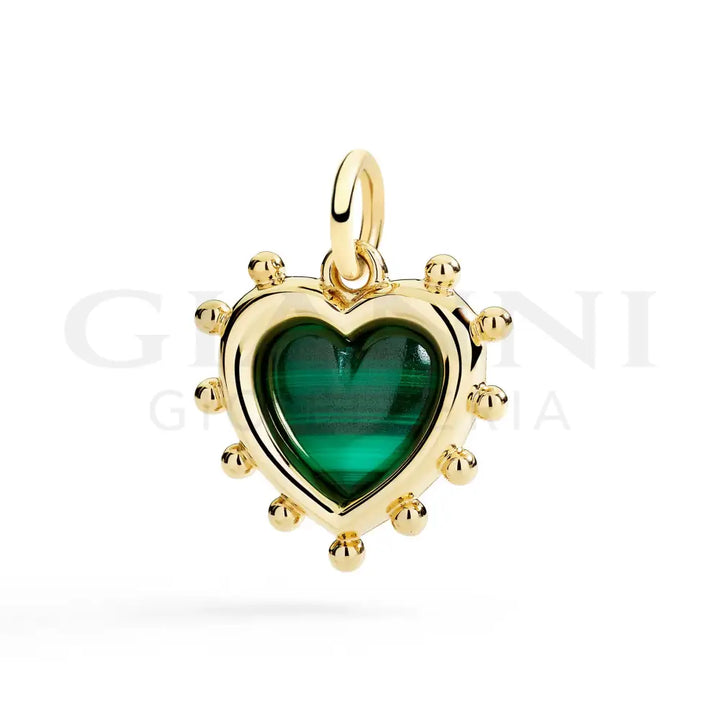 Ciondolo DoDo - Cuore con malachite Charm