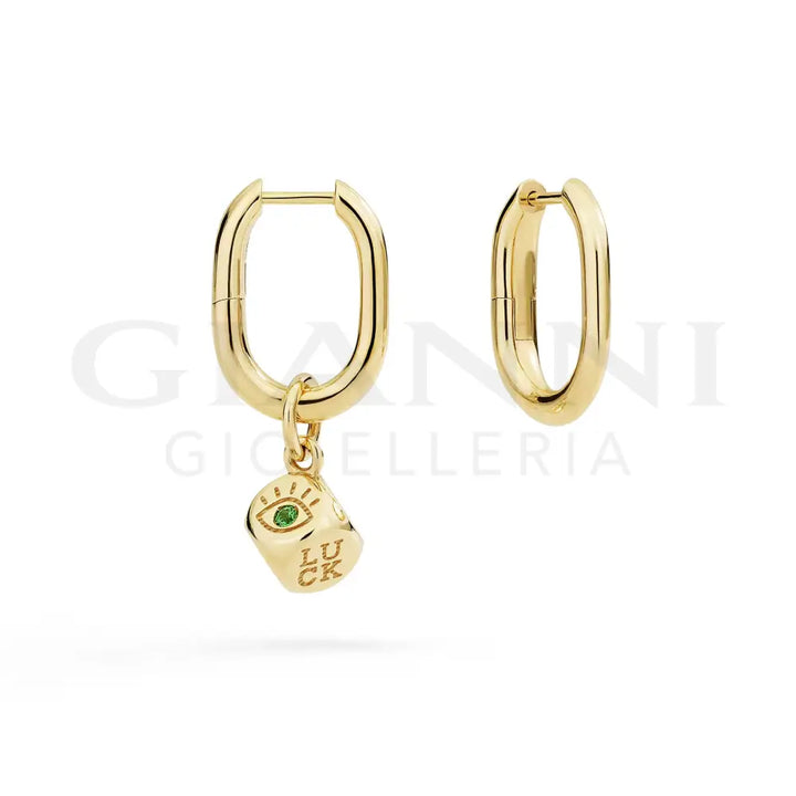 Ciondolo DoDo - Dado oro giallo & tsavorite Charm