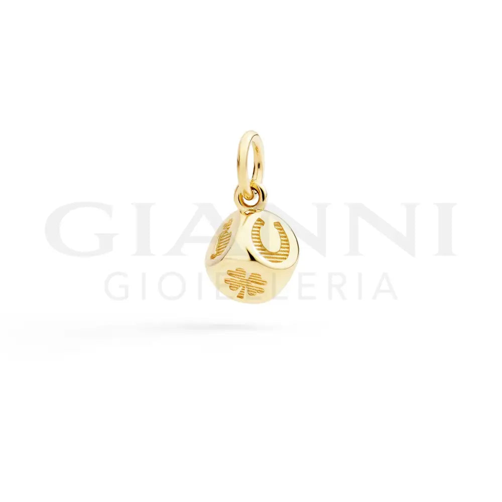 Ciondolo DoDo - Dado oro giallo & tsavorite Charm
