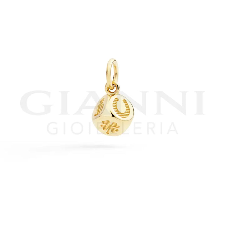 Ciondolo DoDo - Dado oro giallo & tsavorite Charm
