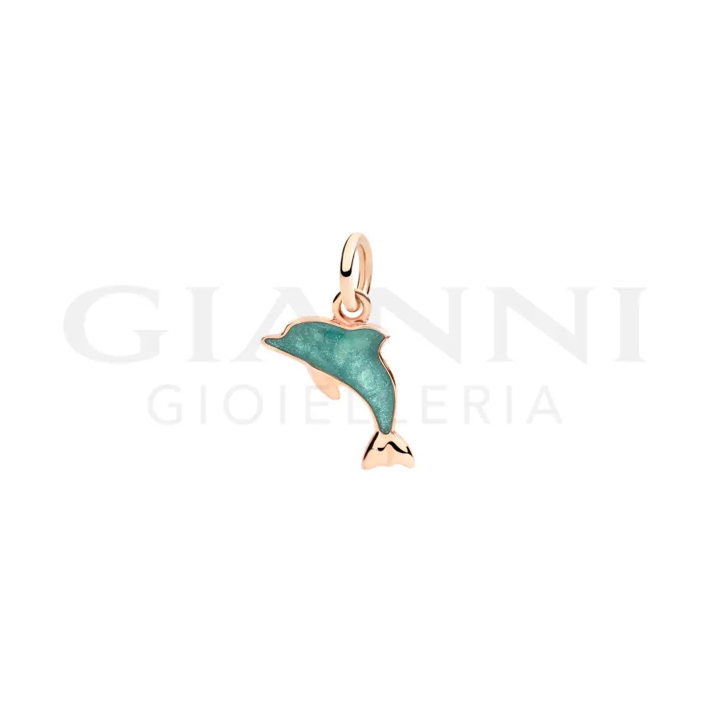 Ciondolo DoDo - Delfino oro rosa & smalto Charm