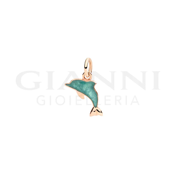 Ciondolo DoDo - Delfino oro rosa & smalto Charm