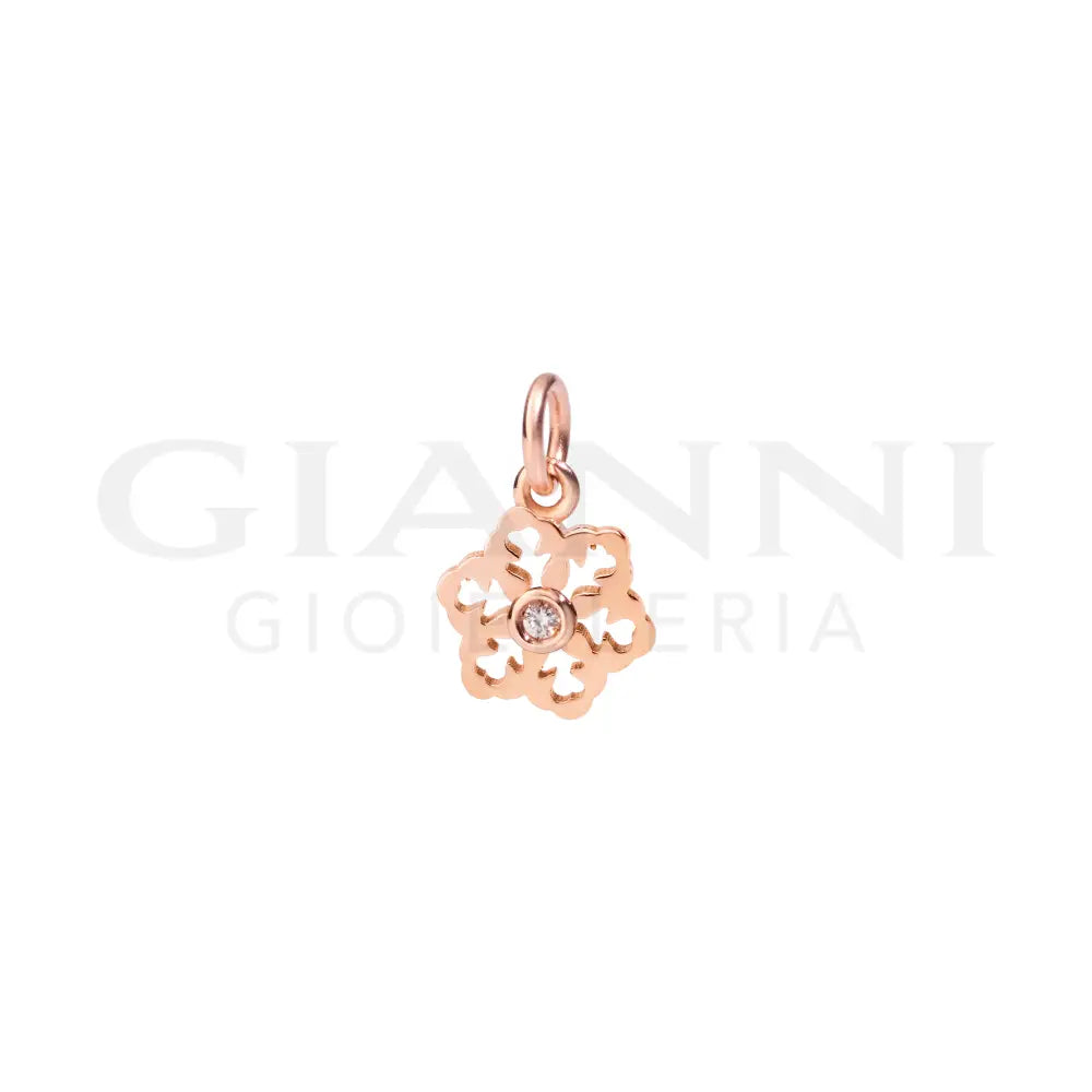 Ciondolo DoDo - Fiocco di neve oro & diamante bianco Componente