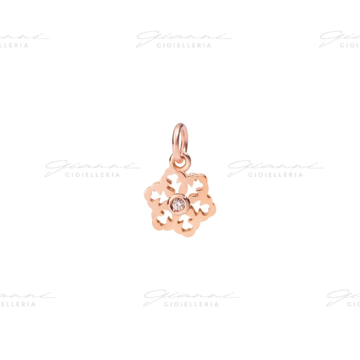 Ciondolo DoDo - Fiocco di neve oro & diamante bianco Componente