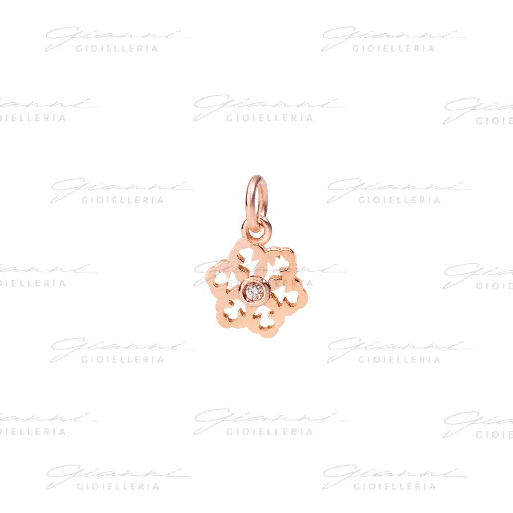 Ciondolo DoDo - Fiocco di neve oro & diamante bianco Componente