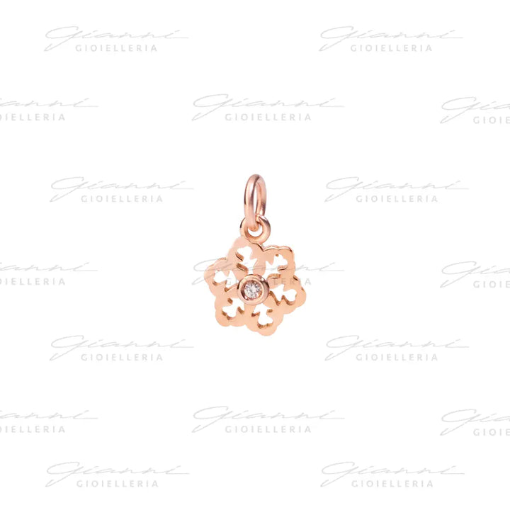 Ciondolo DoDo - Fiocco di neve oro & diamante bianco Componente