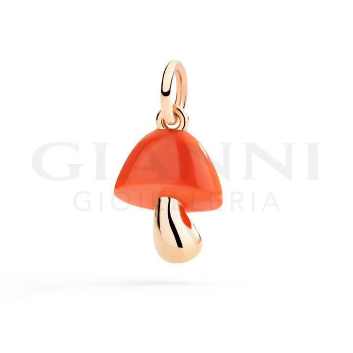 Ciondolo DoDo - Funghetto oro rosa & smalto hyceram Charm