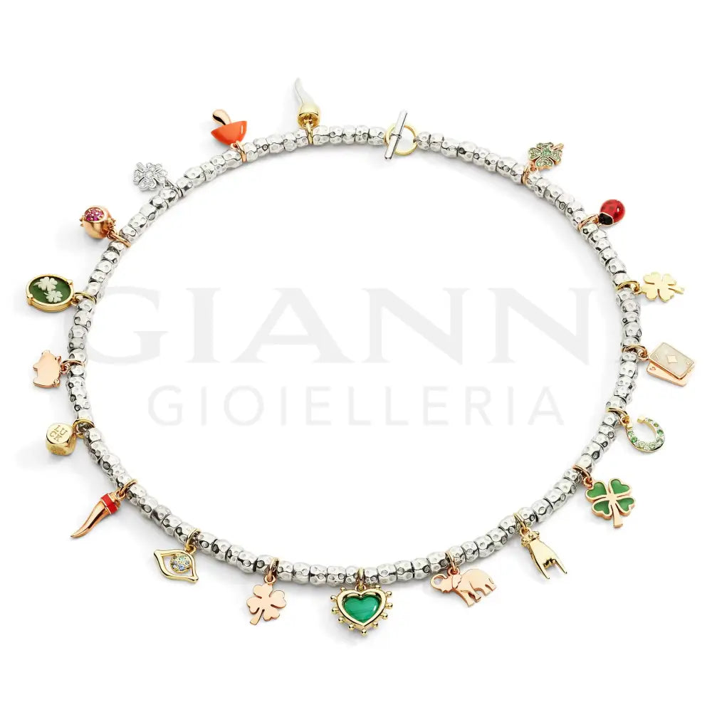 Ciondolo DoDo - Funghetto oro rosa & smalto hyceram Charm