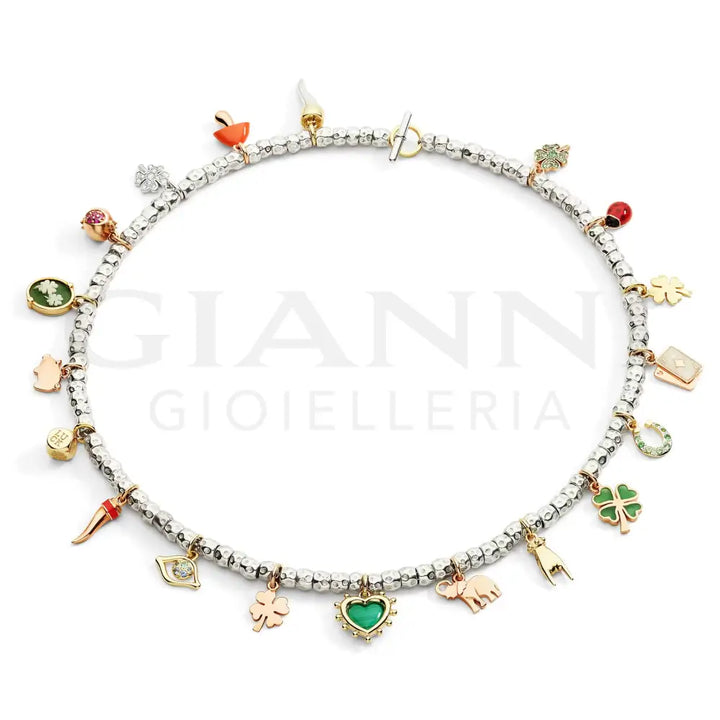 Ciondolo DoDo - Funghetto oro rosa & smalto hyceram Charm