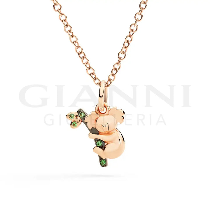 Ciondolo DoDo - Koala Oro Rosa & Tsavoriti - Charm