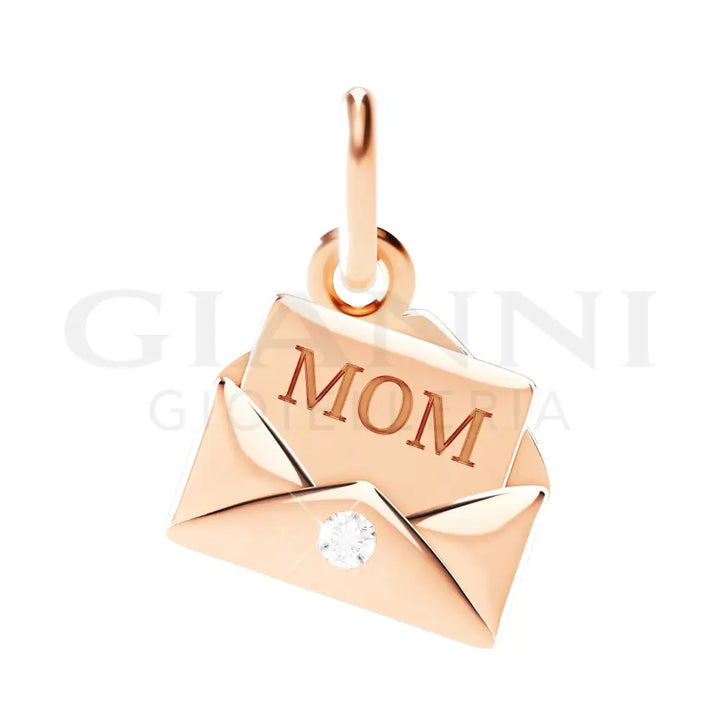 Ciondolo DoDo - Lettera Oro Rosa & Diamante - Charm