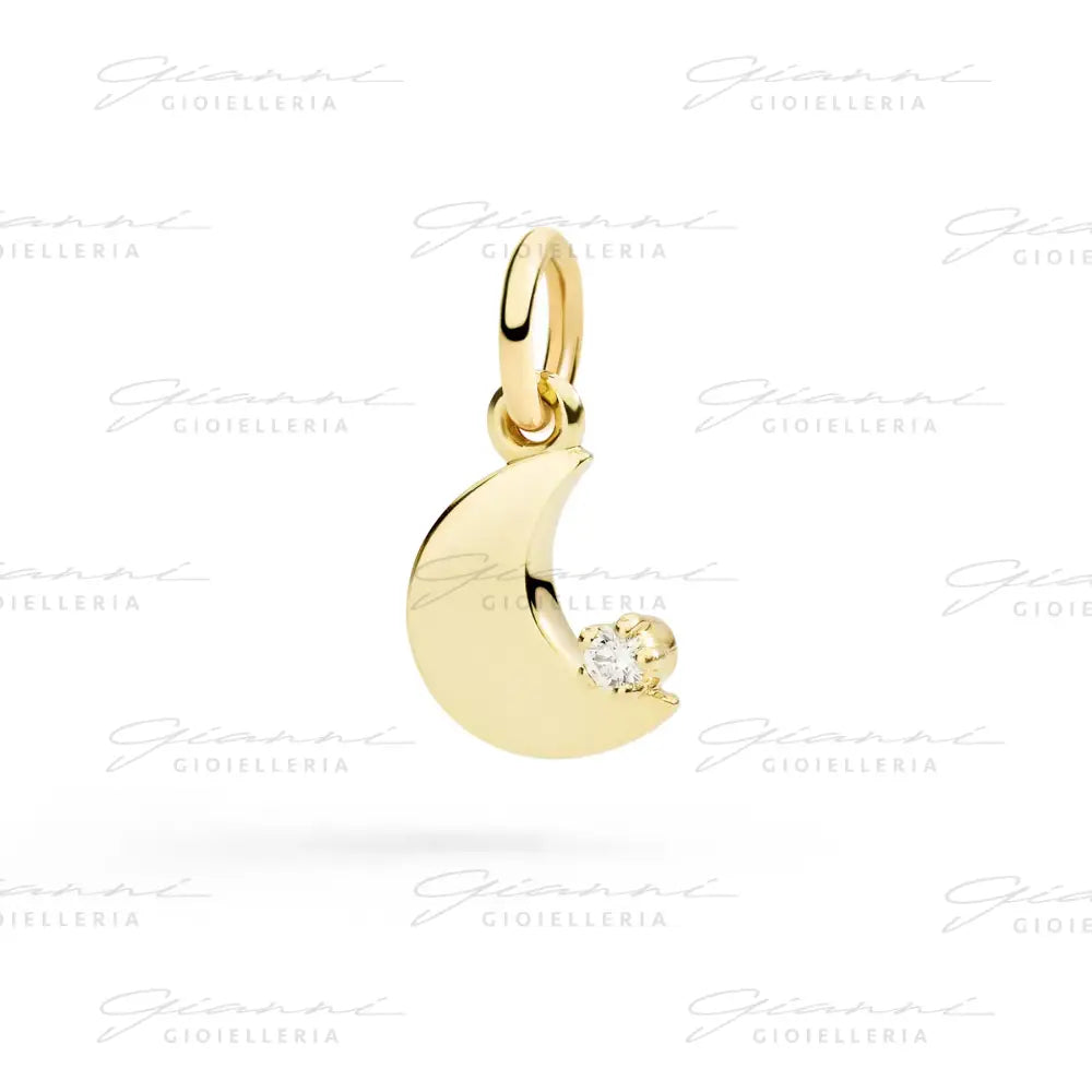 Ciondolo DoDo - Luna oro giallo & diamante bianco Charm