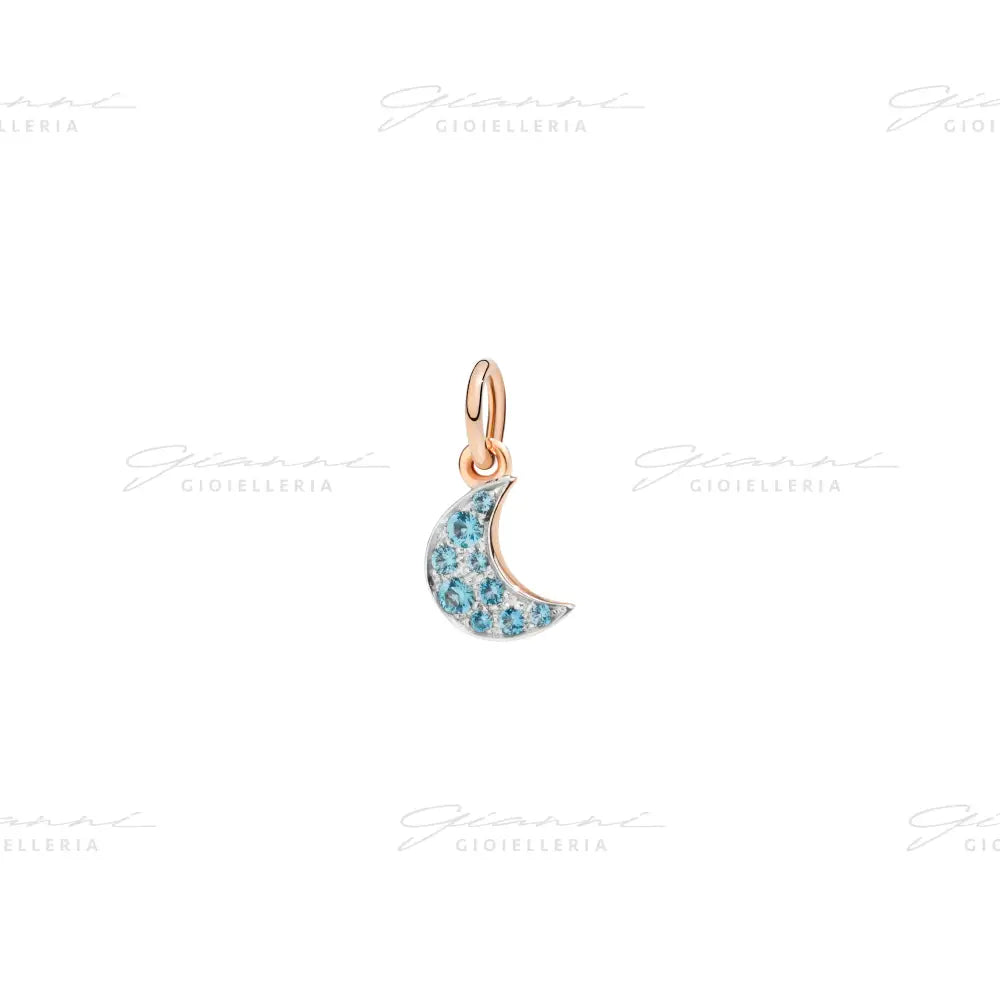 Ciondolo DoDo - Luna oro rosa & topazi Charm