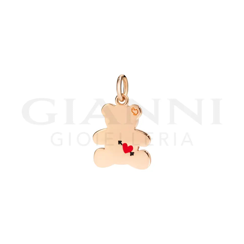 Ciondolo DoDo - Orsetto oro rosa diamanti & smalto Charm